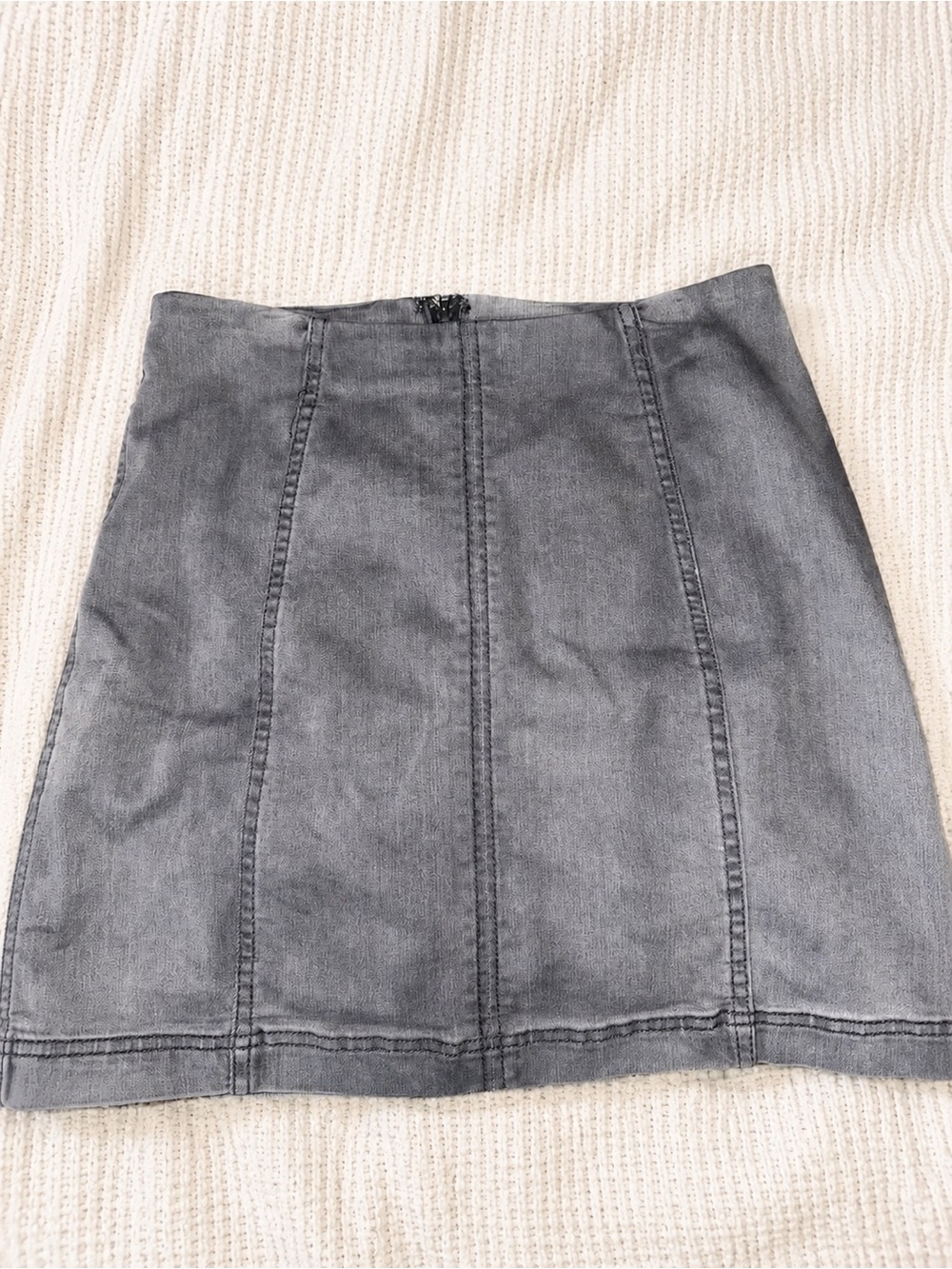 Free People Gray Denim Mini Skirt Size 6